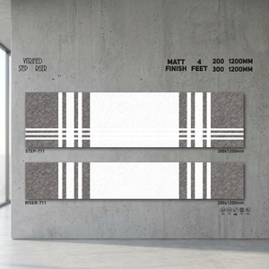 11mm Thick Matte Finish Porcelain <b>Step</b> Riser Tiles 1200x300mm And 1200x200mm Durable Stair Treads For Flooring - Product Image 6