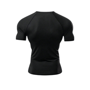 <b>Mens</b> Black <b>Summer</b> Compression Breathable Quick Dry Sports Tracksuit Set Short Sleeve Training Shirt Jogger <b>Pants</b> Front Athletic - Product Image 3