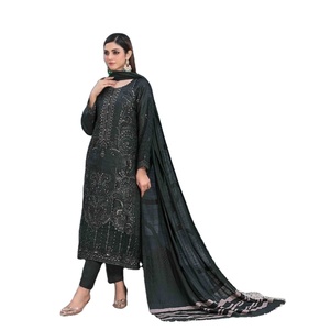 Ensemble Kurta pour femmes-Vente entière Pakistan et indien Costumes en viscose trois pièces par Tawakkal Salwar Kameez Dupata robe indienne - Product Image 1