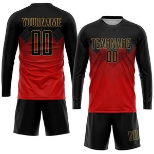 Camisetas de uniforme de fútbol para adultos al por mayor, camisetas de fútbol de manga corta con estampado personalizado por sublimación para hombre, conjunto de camisetas de fútbol transpirables - Product Image 4