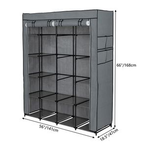 Armadio Portatile Pieghevole con 14 Ripiani, Organizzatore per Vestiti in Tessuto Non Tessuto e Plastica, Facile da Montare RT - Product Image 6