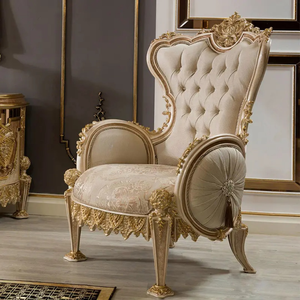 Juego de Sofás Tapizados en Madera de Teca de Lujo Royal Prestige, Tallados a Mano, Muebles Clásicos Europeos para Sala de Estar, Estilo Palacio Elegante - Product Image 4