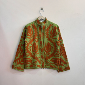 Veste en coton brodée style bohème, respirante, style vintage, veste streetwear, style bohème - Product Image 1