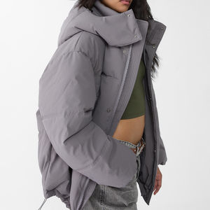 Chaqueta acolchada de plumón para mujer, color beige claro, de alta calidad, nueva llegada, éxito de ventas, para invierno. - Product Image 1