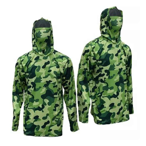 เสื้อผ้าตกปลาสำหรับผู้ชาย เสื้อเจอร์ซีย์ตกปลา เสื้อฮู้ดดี้แขนยาวแบบสั่งทำพิเศษ พร้อมผ้าคลุมคอ - Product Image 4