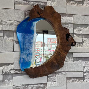 Espejo de pared con marco de resina hecho a mano más demandado para decoración Interior del hogar Vintage moderno Uso de boda ligero de alto pulido - Product Image 2