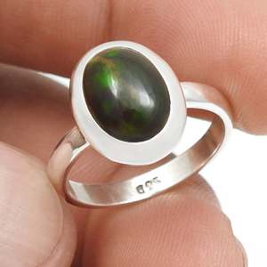 Natural Black Opal 925 Sterling <b>Silver</b> <b>Statement</b> Birthday Cocktail Handmade <b>Ring</b> For eBay Etsy Supplier At Wholesale - Product Image 3