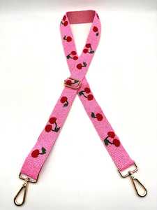 Cherry Beaded Purse Strap Holiday Gift for Her Adjustable Crossbody <b>Bag</b> Strap Clear Stadium <b>Bag</b> Accessory Cherry Strap <b>Camera</b> St - Product Image 3