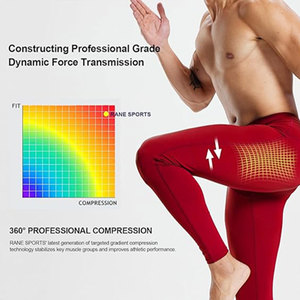 DREAMCATCHER ENTERPRISES Leggings de sport essentiels pour hommes - Séchage rapide, respirant, compression, élasthanne/polyester, taille élastique - Product Image 3