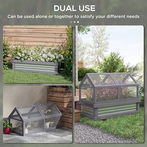 Serre traditionnelle en bois écologique avec couvercle en polycarbonate pour la protection des semis dans le jardin - Product Image 4