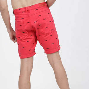 Pantalones Cortos Casuales para Hombre, Color Rojo Sólido, Cintura Elástica, Algodón, Verano, Chino, Cómodos, Transpirables, Secado Rápido, Uso Diario - Product Image 4