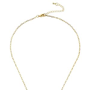 Collier Pendentif Lettre Dorée avec Détail Cristal, Chaîne Fine, Bijou Élégant pour Femme, Idéal Quotidien et Soirée - Product Image 3