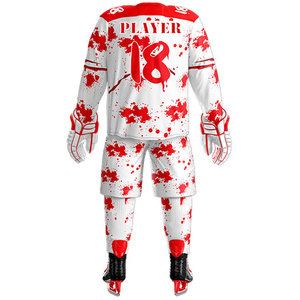 Most Popular Product Custom Team Ice Hockey Uniform Sets OEM Service Sublimation Printing Ice Hockey Uniform For Adults - Product Image 3