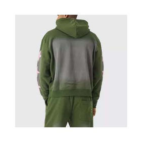 Latest Design Men's <b>Slim</b> Fit Sports Tracksuit 100% Cotton Fleece with Full Zipper Blank Plain Sets Made in Pakistan - Product Image 4