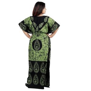 Robe de nuit maxi en coton respirant pour femme, tenue décontractée pour la maison - Product Image 3