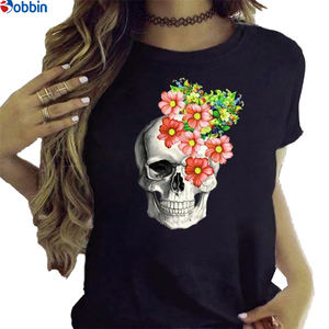 Camiseta de Verano con Estampado de Rosas y Mariposas, Blusa Blanca para Niña, Camiseta con Diseño Gráfico, Ropa Casual, Transpirable, Modelo Básico - Product Image 2