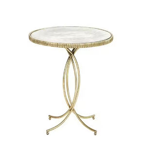 Mesa de Centro Marroquí con Acabado Negro, Mesa Redonda para Sala de Estar, Mueble Metálico Ligero - Product Image 6