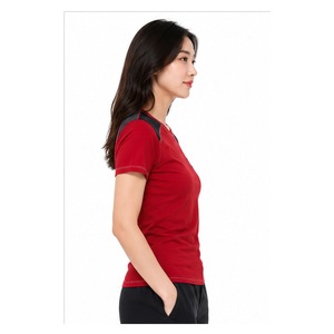 T-shirt femme OEM 2 couleurs, 100% coton, coupe oversize, épaules tombantes, col rond, respirant, écologique, été - Product Image 2
