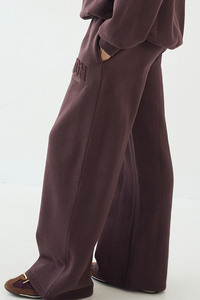 Pantalones de chándal anchos de chocolate para mujer, de corte holgado, cintura alta, pierna recta, cómodos y a la moda - Product Image 3