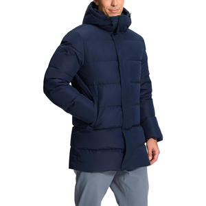 Blouson long matelassé léger pour homme avec logo personnalisé sur le devant, rembourrage chaud, coupe flexible, fabrication de vêtements de haute qualité - Product Image 2