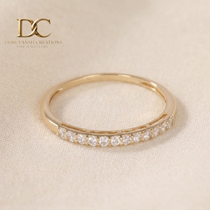 Bague en or massif 10 carats avec diamant de laboratoire taille brillant rond, bijoux fins pour femme, certifiée IGI, alliance de luxe pour mariage et soirée - Product Image 6