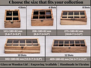 AHTE MANUEXPO UR-065 Wood Watch Box 10-Slot <b>Walnut</b> Watch Organizer <b>Drawer</b> Glass Lid Engraved Personalized Gift for Men Luxury - Product Image 4