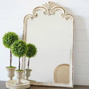 Whitewashed Pine Wood Rustic <b>Mirror</b> Wholesale | Cottage Farmhouse Statement Frame - Product Image 1