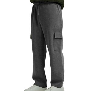 Pantalon de jogging cargo en molleton de coton pour homme avec poches latérales, taille élastique, style streetwear, vente en gros OEM - Product Image 2