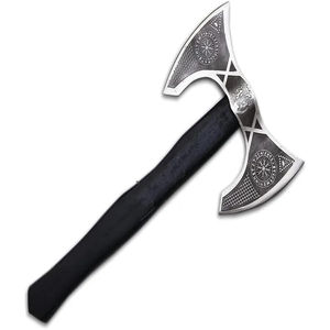 ขวานตัดไม้ Burraq 50 นิ้ว ทำมือจากเหล็กกล้าไร้สนิม ด้ามไม้พะยูง หุ้มหนัง สำหรับงาน DIY อุตสาหกรรม กิจกรรมกลางแจ้ง และตั้งแคมป์ - Product Image 6