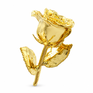 Wholesale 24k Gold Rose Plated Real Flower Preserved Long Stem Golden Rose with Luxury <b>Gift</b> <b>Box</b> for <b>Valentines</b> Day Wedding - Product Image 5