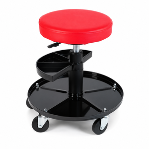 <b>Rolling</b> Adjustable Padded Chair with <b>Tool</b> Tray Mechanic Seat Heavy Duty Garage Stool 300 lbs Capacity with Wheels GAPGAR029 - Product Image 1