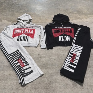 2026 Winter Heavyweight Tracksuit Hooded Full Zip Sweatshirt Pants <b>Set</b> Streetwear Unisex Adult 100% Cotton Autumn Casual Wear - Product Image 1