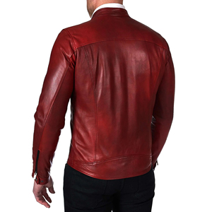 Veste d'hiver en cuir véritable pour homme, nouveau style, haute qualité, service OEM, logo sur le devant - Product Image 4