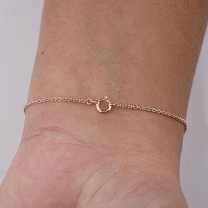 Pulsera de Oro Rosa de 14K con Diamante Cultivado en Laboratorio Certificado por IGI, Cadena Minimalista para Mujer, Joyería Fina para Boda, Compromiso o Uso Diario - Product Image 2