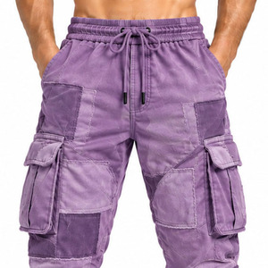 <b>Mens</b> 100 Percent Cotton <b>Cargo</b> <b>Jogger</b> Pants Wholesale Custom Panel Trousers Utility Pocket Streetwear Pro Supplier Factory Direct - Product Image 5