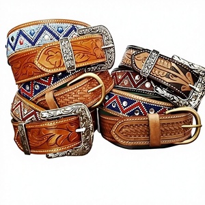 Ceinture en acier pour femmes/hommes, de haute qualité, personnalisée, imprimée, en cuir de vache antique, avec broderie florale, boucle en forme de crâne, imperméable et durable - Product Image 6