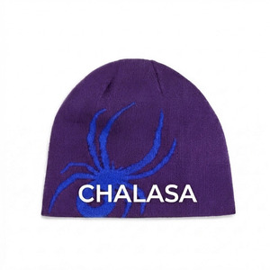 Chapeau d'hiver en acrylique jacquard unisexe avec logo personnalisé OEM, bonnet de ski chaud, imprimé sur toute la surface, bonnet tricoté jacquard - Product Image 6