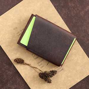 Bespoke Seamless Leather <b>Wallet</b> Custom Logo Engraved No Stitch Slim Business Card <b>Holder</b> For Brands SLW-0016 - Product Image 1