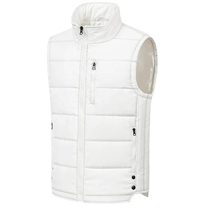 Gilet de sport en gros, gilet matelassé respirant à col montant, gilet chaud en duvet pour hommes - Product Image 3