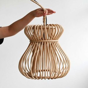 Handmade Natural Rattan Pendant Lamp Woven <b>Hanging</b> Light Boho Home Decor Lighting Fixture for Living Room Bedroom Hotels Resort - Product Image 3