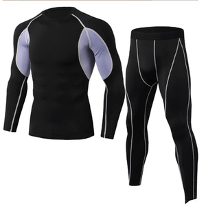 Vêtements d'entraînement pour hommes à manches longues, design sportif tendance, nouvelle arrivée, combinaisons de compression pour hommes - Product Image 1