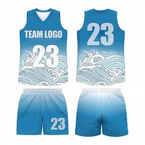 Ensemble d'uniformes de basket-ball personnalisables, nom de l'équipe personnalisé, impression sublimée, maillot sans manches en polyester respirant, short unisexe pour adultes - Product Image 2