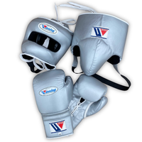 Juego de Guantes de Boxeo Personalizados, de Cuero Vacuno con Cordones, Absorbentes de Humedad, de Secado Rápido, Transpirables, para Entrenamiento y Competencia Profesional