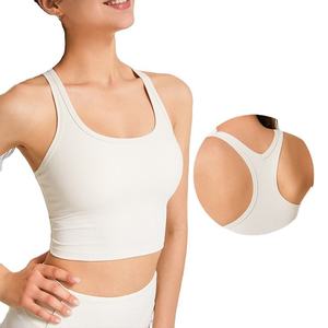 High Quality Women's Fitness Crop <b>Top</b> with Sexy <b>Cross</b> Back Lightweight Custom LOGO New Arrival Print Yoga Sports Bras Plus Size - Product Image 1