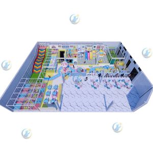 Équipement de terrain de jeu intérieur commercial direct usine, aire de jeux multi-niveaux avec toboggan, piscine à balles, centre de jeux pour enfants - Product Image 4
