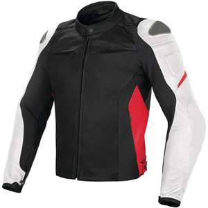 Chaqueta de Motociclista de Cuero Vacuno, Talla Grande, Protectora, Ignífuga, con Armadura, Resistente al Viento, % Poliéster - Product Image 3