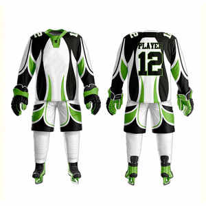 Service OEM, uniformes de hockey sur glace de haute qualité 100% polyester, fabriqués en usine, personnalisés pour adultes, vêtements de sport, uniforme de hockey sur glace - Product Image 1