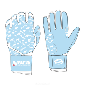Wholesale Custom Leather Baseball Batting Gloves with <b>Hook</b> & Loop Closure Left Hand Padded Breathable Anti-Slip - Product Image 2