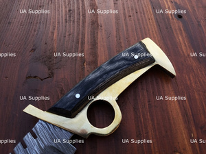 Couteau de survie fixe en acier au carbone inspiré de The Walking Dead, réplique artisanale, étui en cuir premium, vente en gros OEM - Product Image 4