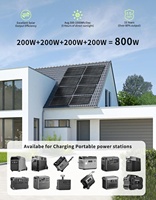 Panneaux solaires flexibles Sunfield SFED-F200M OEM, cellules mono grade A, 200W-240W, surface ETFE, étanche IP67, boîte de jonction 20.5%